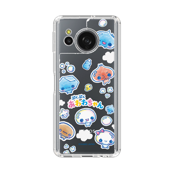 スリムプロテクションケース［ ぷくぷくあわわちゃん - ステッカー ］