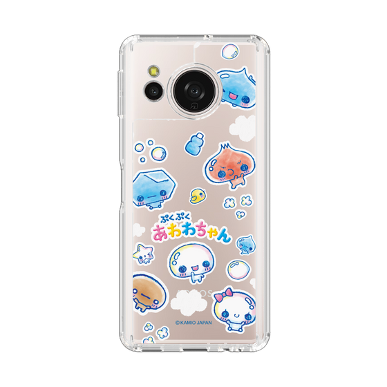 スリムプロテクションケース［ ぷくぷくあわわちゃん - ステッカー ］