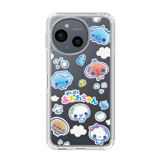 スリムプロテクションケース［ ぷくぷくあわわちゃん - ステッカー ］