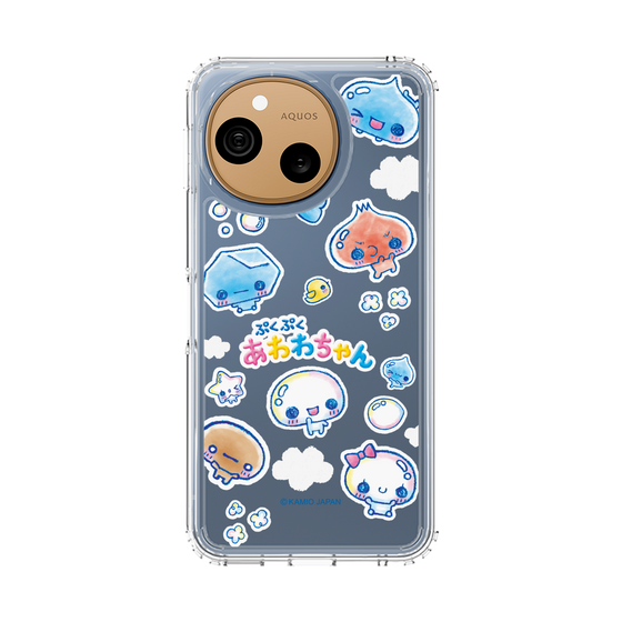 スリムプロテクションケース［ ぷくぷくあわわちゃん - ステッカー ］