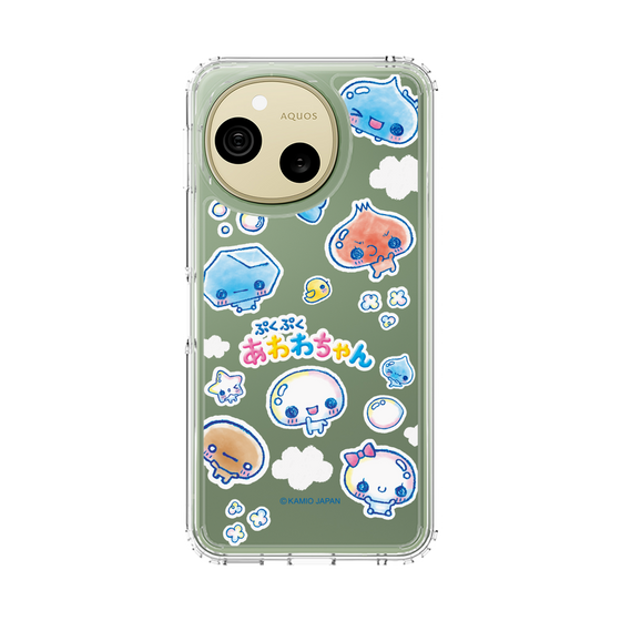 スリムプロテクションケース［ ぷくぷくあわわちゃん - ステッカー ］