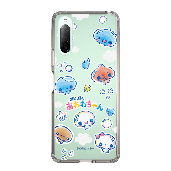 スリムプロテクションケース［ ぷくぷくあわわちゃん - ステッカー ］