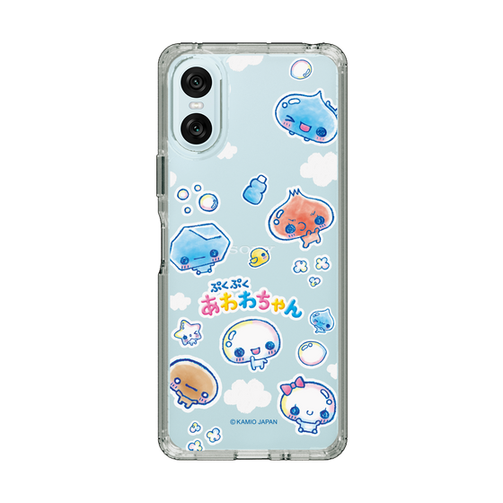 スリムプロテクションケース［ ぷくぷくあわわちゃん - ステッカー ］