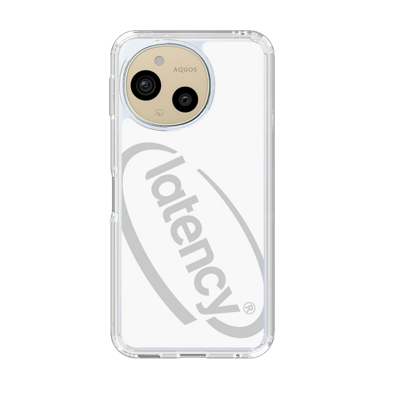 スリムプロテクションケース［ LATENCY - Circle logo - White ］