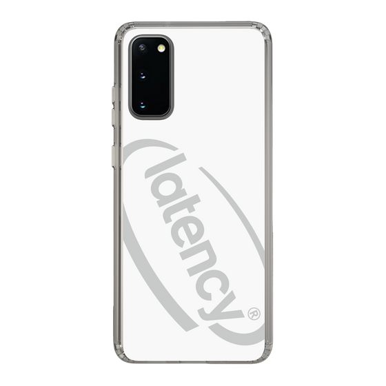 スリムプロテクションケース［ LATENCY - Circle logo - White ］