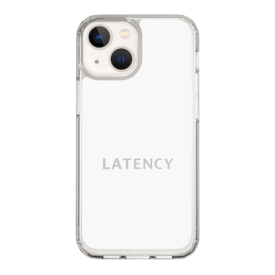 スリムプロテクションケース［ LATENCY - Logotype - White ］