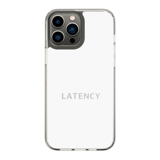 スリムプロテクションケース［ LATENCY - Logotype - White ］