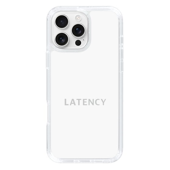スリムプロテクションケース［ LATENCY - Logotype - White ］