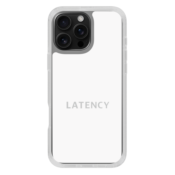 スリムプロテクションケース［ LATENCY - Logotype - White ］