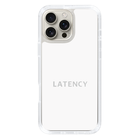 スリムプロテクションケース［ LATENCY - Logotype - White ］