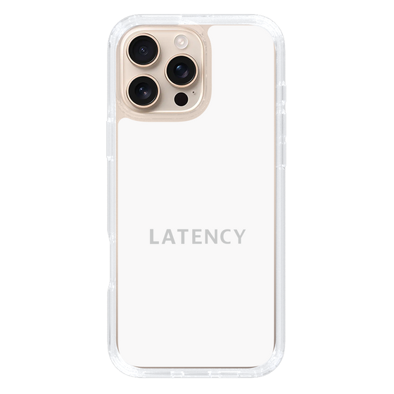 スリムプロテクションケース［ LATENCY - Logotype - White ］
