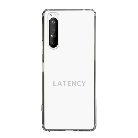 スリムプロテクションケース［ LATENCY - Logotype - White ］