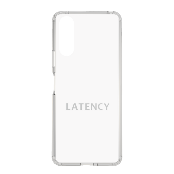 スリムプロテクションケース［ LATENCY - Logotype - White ］