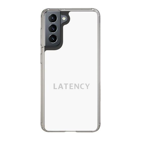 スリムプロテクションケース［ LATENCY - Logotype - White ］