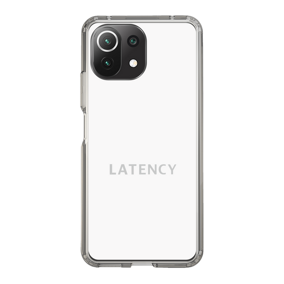 スリムプロテクションケース［ LATENCY - Logotype - White ］