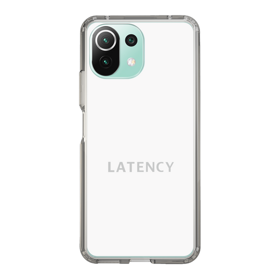 スリムプロテクションケース［ LATENCY - Logotype - White ］