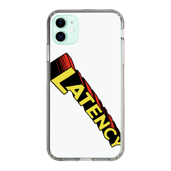 スリムプロテクションケース［ LATENCY - Rock logo - White ］