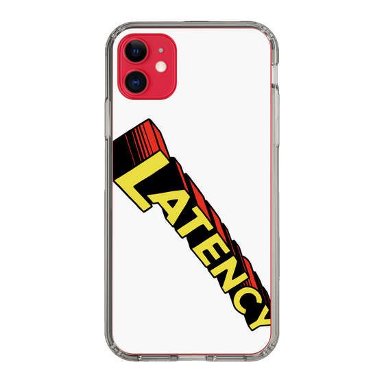 スリムプロテクションケース［ LATENCY - Rock logo - White ］