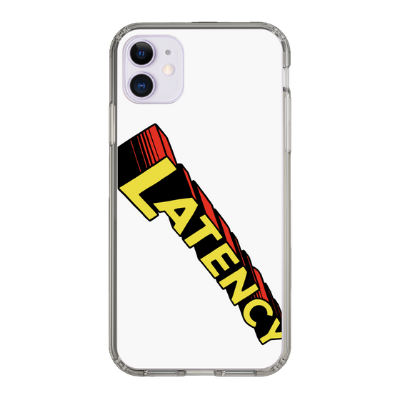 スリムプロテクションケース［ LATENCY - Rock logo - White ］