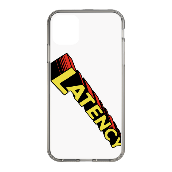 スリムプロテクションケース［ LATENCY - Rock logo - White ］