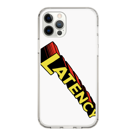 スリムプロテクションケース［ LATENCY - Rock logo - White ］