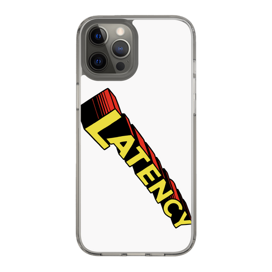 スリムプロテクションケース［ LATENCY - Rock logo - White ］