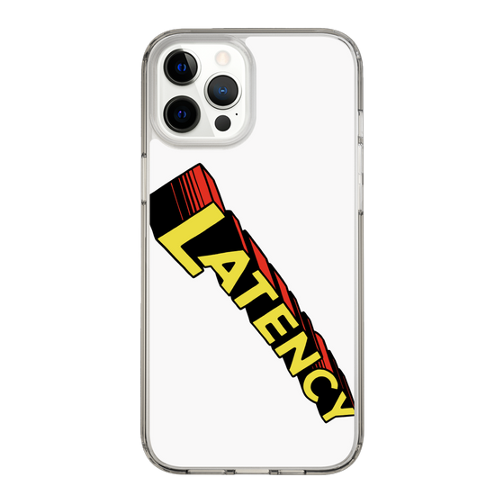 スリムプロテクションケース［ LATENCY - Rock logo - White ］