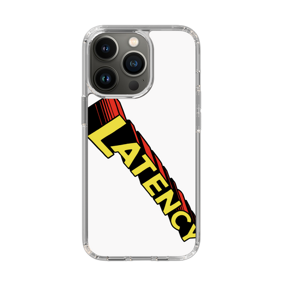 スリムプロテクションケース［ LATENCY - Rock logo - White ］