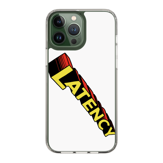 スリムプロテクションケース［ LATENCY - Rock logo - White ］