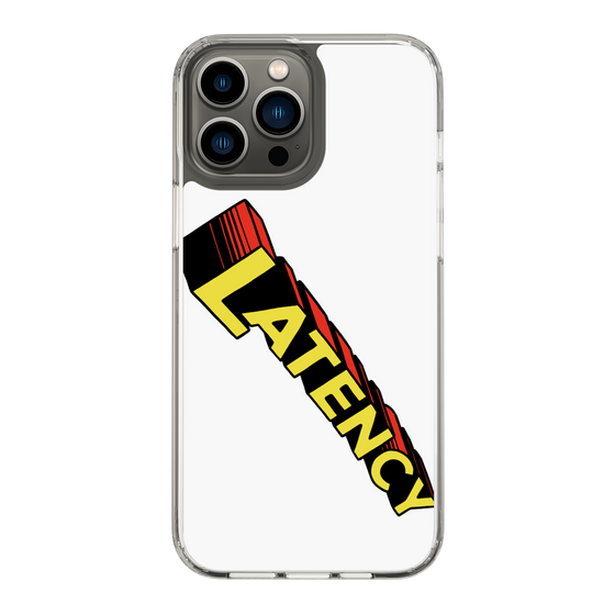 スリムプロテクションケース［ LATENCY - Rock logo - White ］