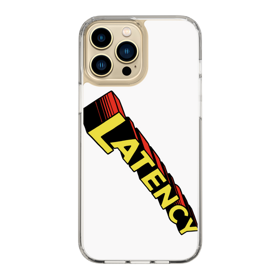 スリムプロテクションケース［ LATENCY - Rock logo - White ］