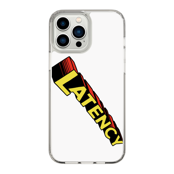 スリムプロテクションケース［ LATENCY - Rock logo - White ］