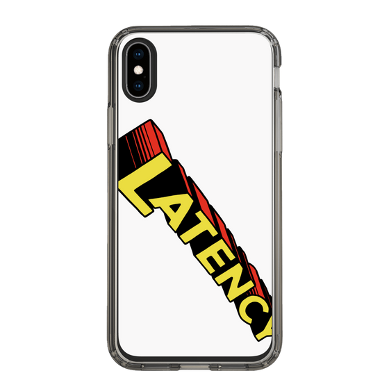 スリムプロテクションケース［ LATENCY - Rock logo - White ］