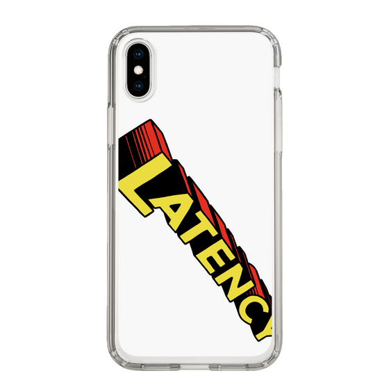 スリムプロテクションケース［ LATENCY - Rock logo - White ］