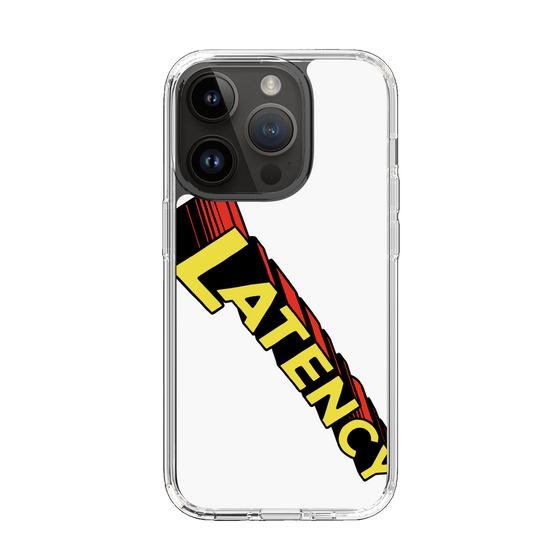 スリムプロテクションケース［ LATENCY - Rock logo - White ］