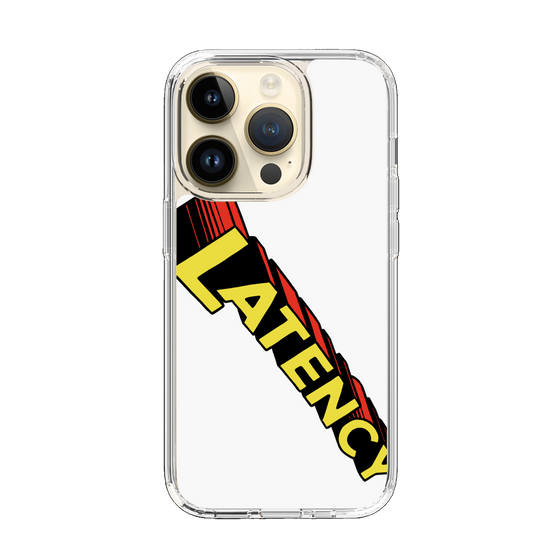 スリムプロテクションケース［ LATENCY - Rock logo - White ］
