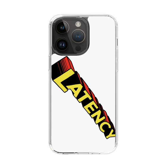 スリムプロテクションケース［ LATENCY - Rock logo - White ］
