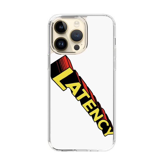 スリムプロテクションケース［ LATENCY - Rock logo - White ］