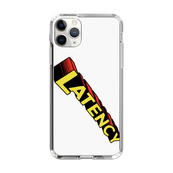 スリムプロテクションケース［ LATENCY - Rock logo - White ］