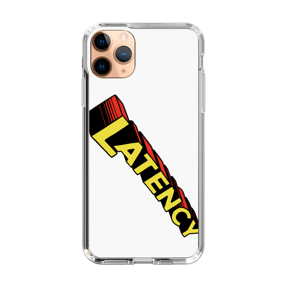 スリムプロテクションケース［ LATENCY - Rock logo - White ］