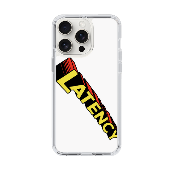 スリムプロテクションケース［ LATENCY - Rock logo - White ］