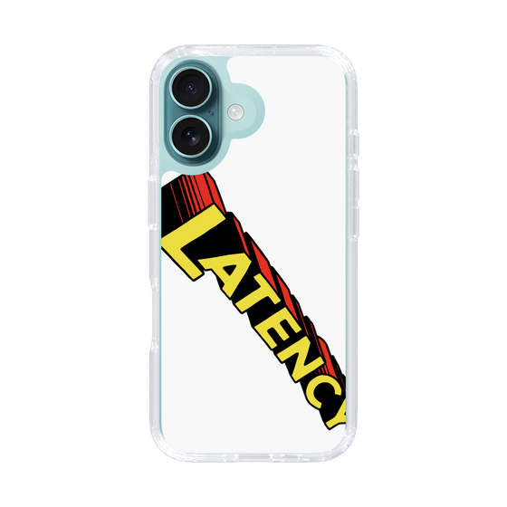 スリムプロテクションケース［ LATENCY - Rock logo - White ］