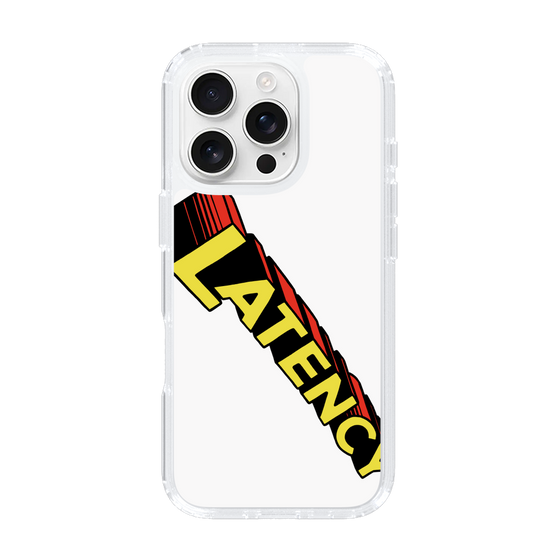 スリムプロテクションケース［ LATENCY - Rock logo - White ］