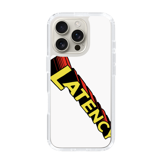 スリムプロテクションケース［ LATENCY - Rock logo - White ］