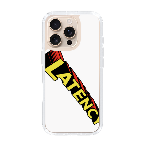 スリムプロテクションケース［ LATENCY - Rock logo - White ］