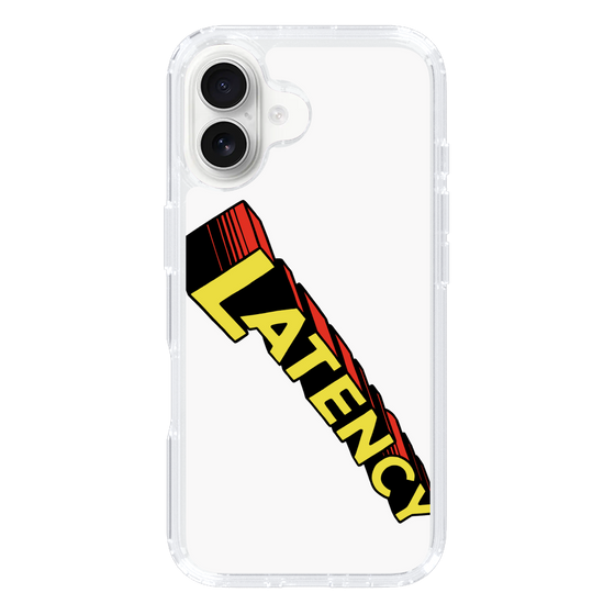 スリムプロテクションケース［ LATENCY - Rock logo - White ］