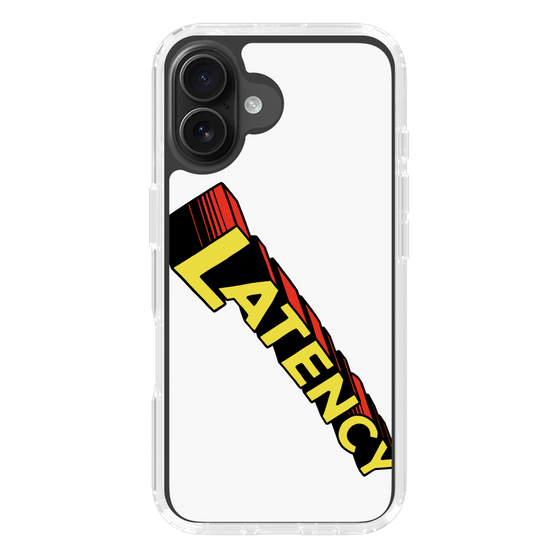 スリムプロテクションケース［ LATENCY - Rock logo - White ］