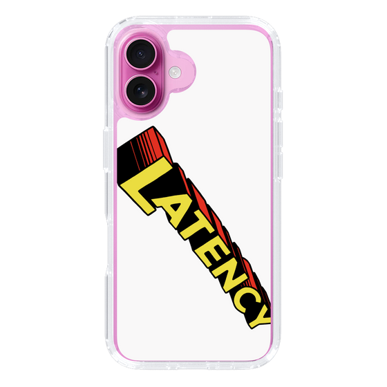 スリムプロテクションケース［ LATENCY - Rock logo - White ］