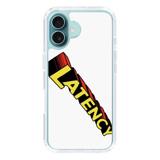 スリムプロテクションケース［ LATENCY - Rock logo - White ］