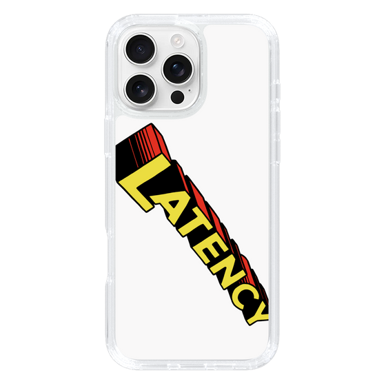 スリムプロテクションケース［ LATENCY - Rock logo - White ］